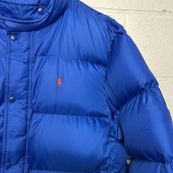 Vintage Polo Ralph Lauren Goose Down Puffer Jacket “Blue” - Picture 3 of 8